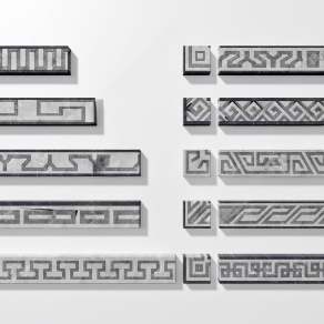 新中式大理石腰线3D模型下载